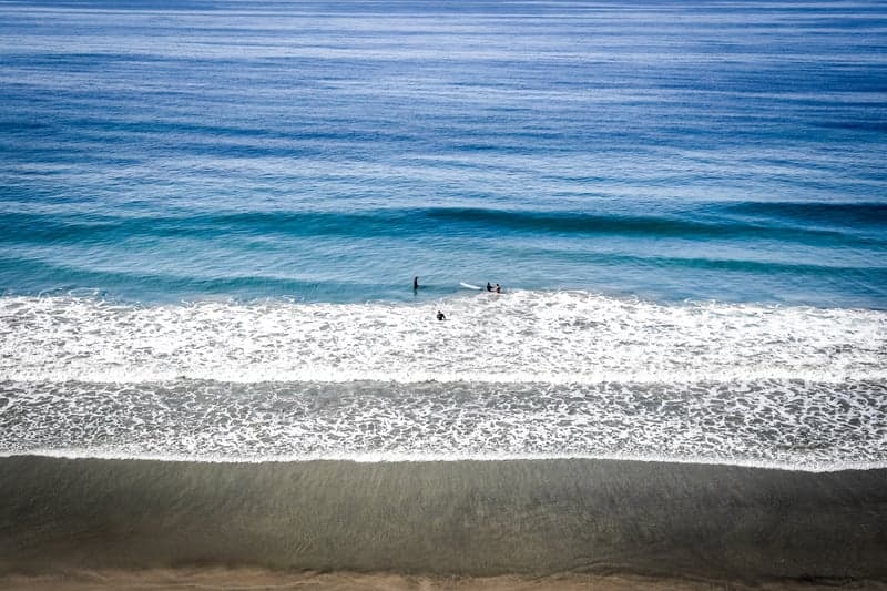 A sweeping valley view as dusk settles over the mountains