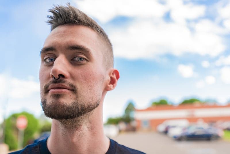 A quiet winter wilderness scene with fresh snow on the ground