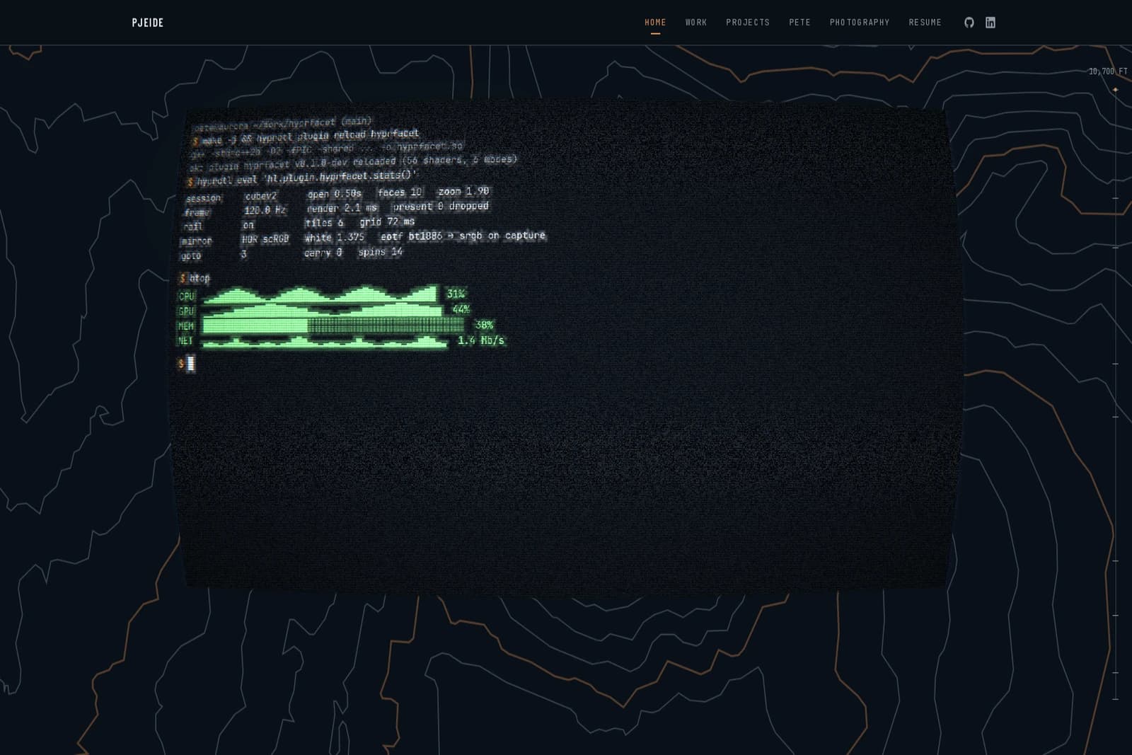 Phosphor: the window on an old CRT with scanlines and glow