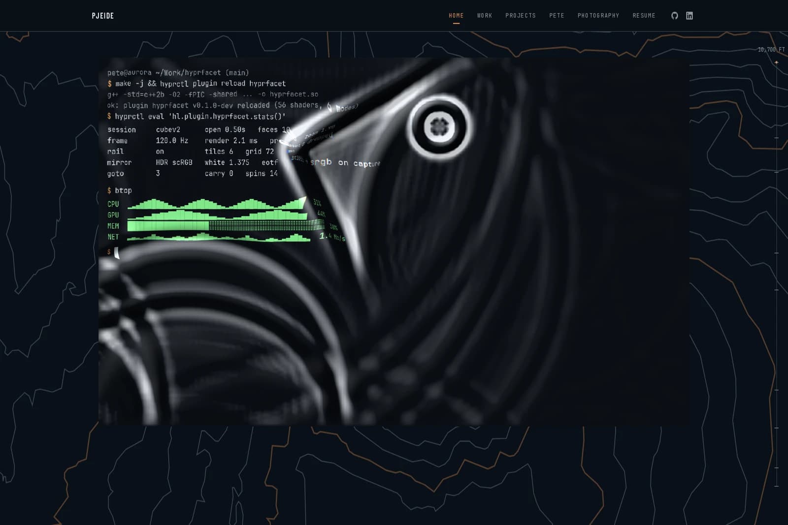 Ripple: the window floating on water with a pointer wake